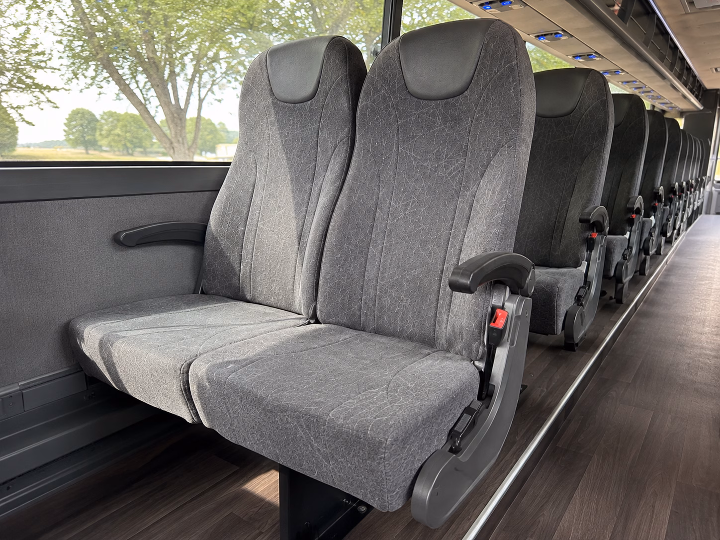 bellevue charter bus rental interior