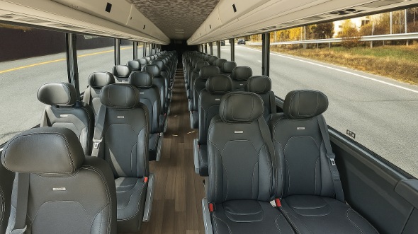 Interior of Charter Bus Company Marysville's 15 Passenger Minibus in Marysville