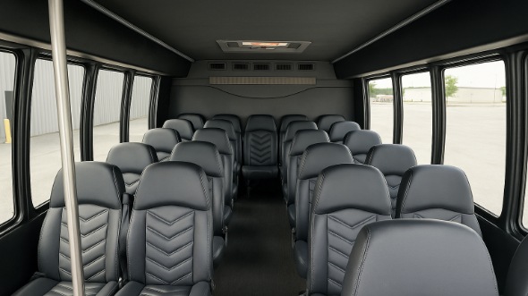 Interior of Charter Bus Company Marysville's 18 Passenger Minibus in Marysville