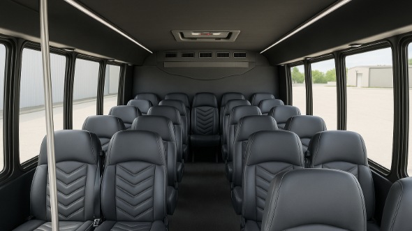 Interior of Charter Bus Company Marysville's 25 Passenger Mini bus in Marysville