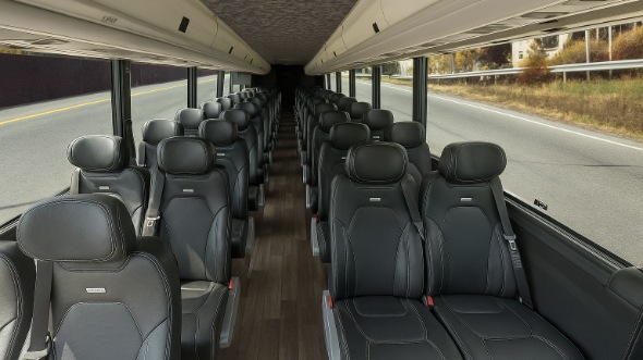 Interior of Charter Bus Company Marysville's 28 Passenger Mini bus in Marysville