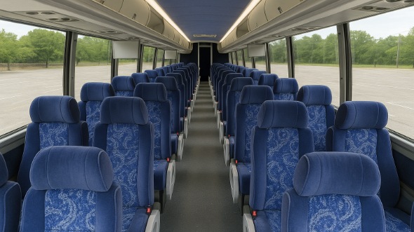 Interior of Charter Bus Company Marysville's 54 Passenger Charter Bus in Marysville