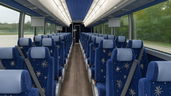 Interior of Charter Bus Company Marysville's 55 Passenger Charter Bus in Marysville