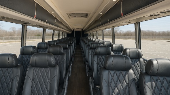Interior of Charter Bus Company Marysville's 56 Passenger Charter Bus in Marysville