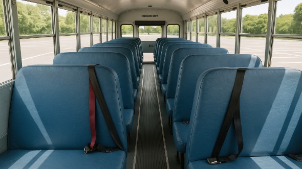 Interior of Charter Bus Company Marysville's School Bus in Marysville