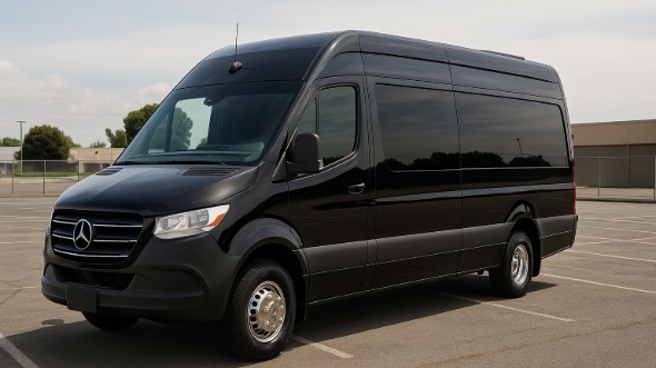 Exterior of Charter Bus Company Marysville's Sprinter Van Rental With Driver in Marysville